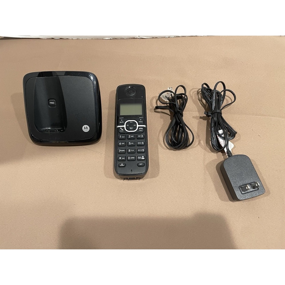 Motorola L603M DECT 6.0 Cordless Telephone System Black Base Handset Cables